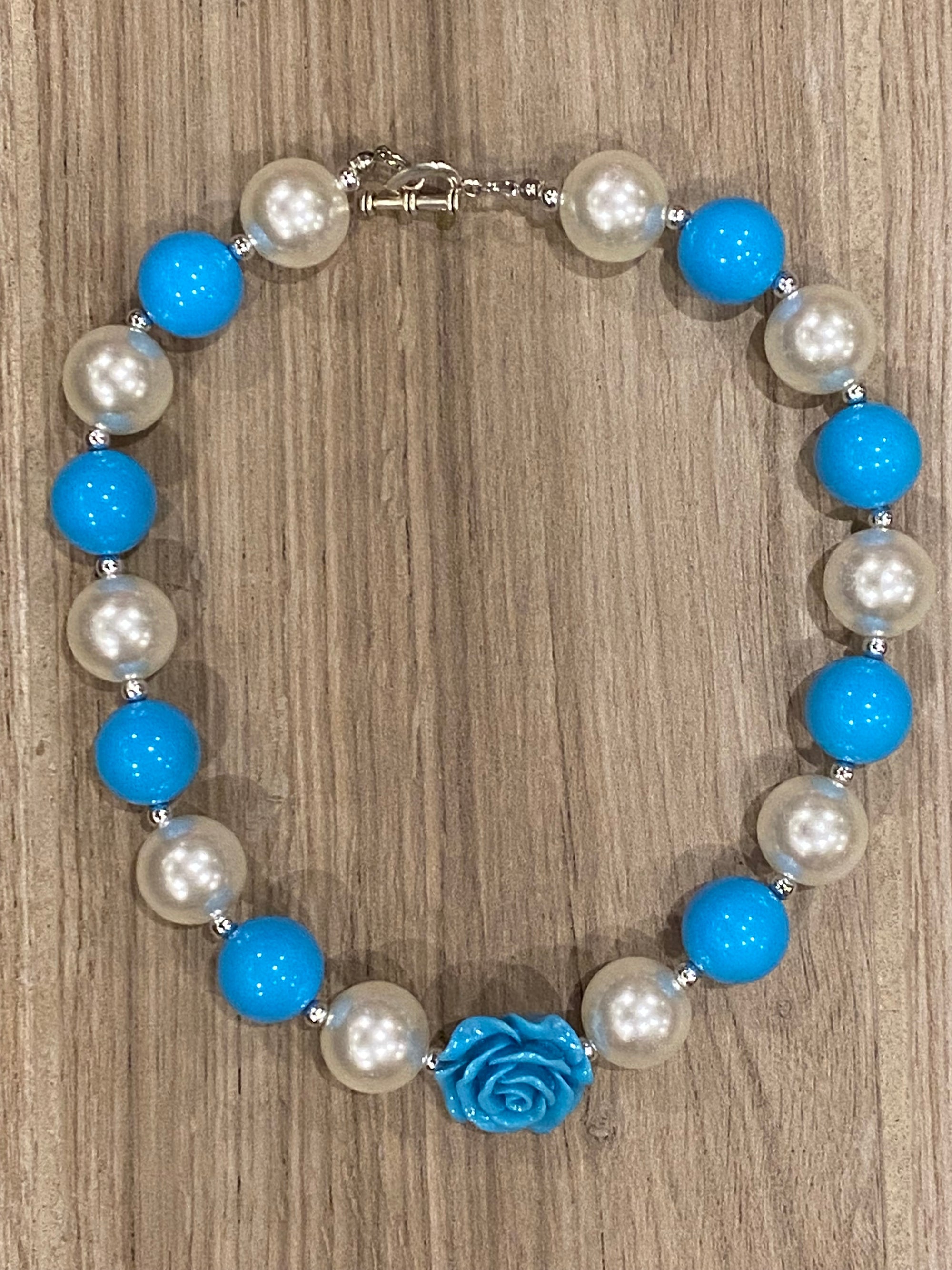 Necklace - Blue Rose
