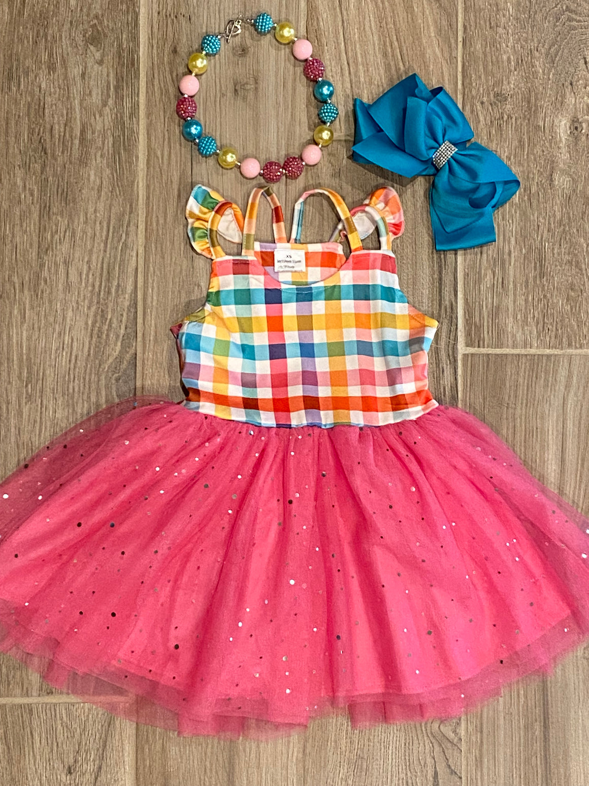 Dress - Plaid w/Pink Tulle