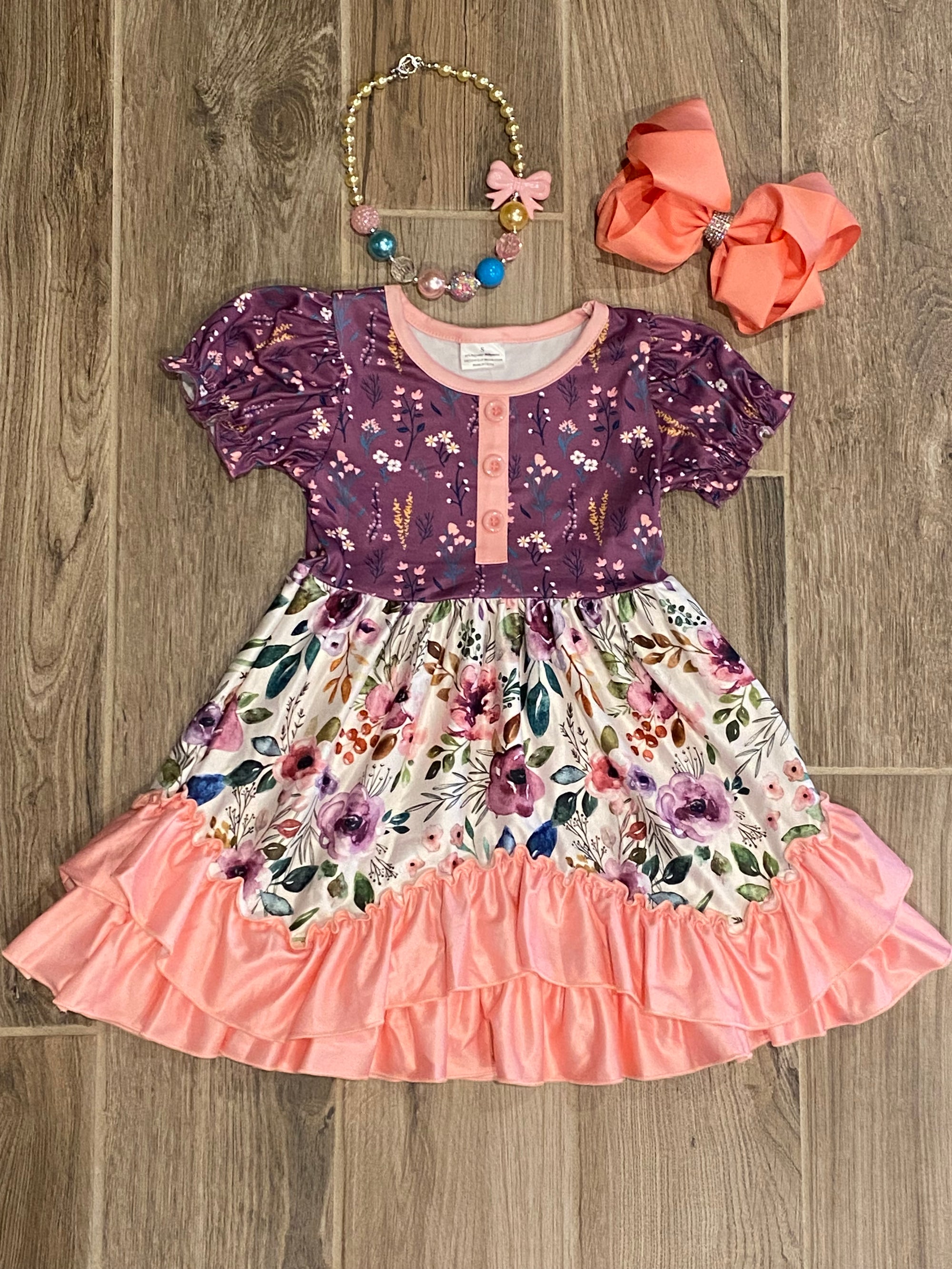 Dress - Purple/Pink Ruffle